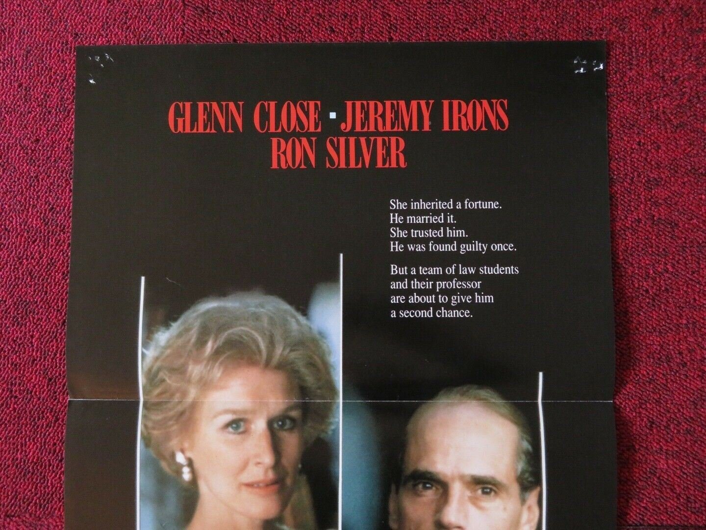 REVERSAL OF FORTUNE FOLDED AUSTRALIAN DAYBILL POSTER GLENN CLOSE JEREMY IRONS Movie posters