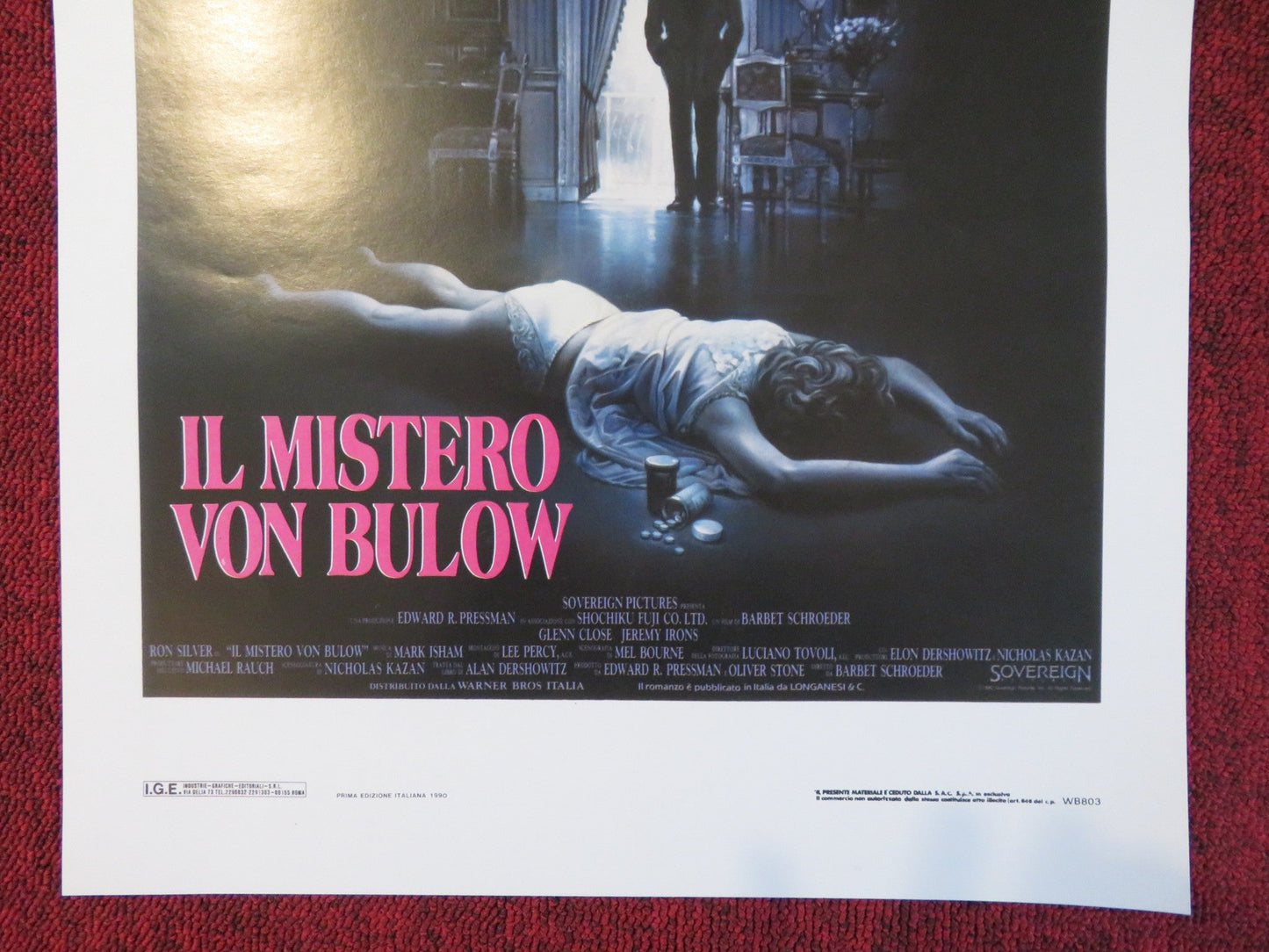 REVERSAL OF FORTUNE ITALIAN LOCANDINA POSTER GLENN CLOSE JEREMY IRONS 1990 Rendezvous Cinema Movie posters