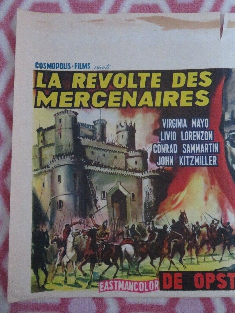 Revolt of the Mercenaries BELGIUM (14"x 20.5") POSTER VIRGINIA MAYO 1961 Movie posters