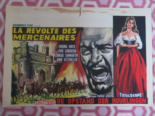 Revolt of the Mercenaries BELGIUM (14"x 20.5") POSTER VIRGINIA MAYO 1961 Movie posters