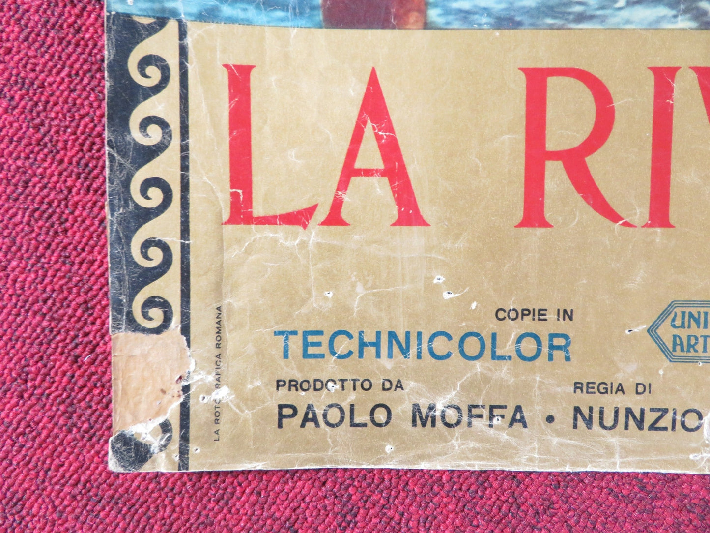 REVOLT OF THE SLAVES - D ITALIAN FOTOBUSTA POSTER R. FLEMING LANG JEFFRIES 1960 Rendezvous Cinema Movie posters