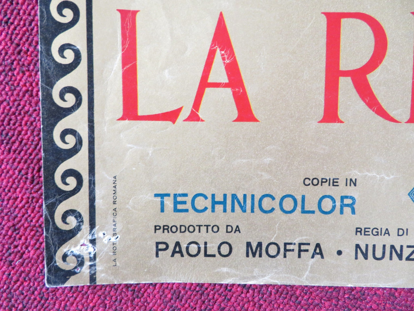 REVOLT OF THE SLAVES - E ITALIAN FOTOBUSTA POSTER R. FLEMING LANG JEFFRIES 1960 Rendezvous Cinema Movie posters