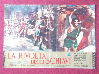 REVOLT OF THE SLAVES - F ITALIAN FOTOBUSTA POSTER R. FLEMING LANG JEFFRIES 1960 Rendezvous Cinema Movie posters