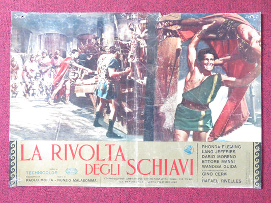 REVOLT OF THE SLAVES - F ITALIAN FOTOBUSTA POSTER R. FLEMING LANG JEFFRIES 1960 Rendezvous Cinema Movie posters
