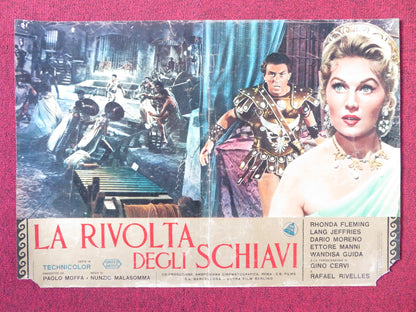 REVOLT OF THE SLAVES - G ITALIAN FOTOBUSTA POSTER R. FLEMING LANG JEFFRIES 1960 Rendezvous Cinema Movie posters
