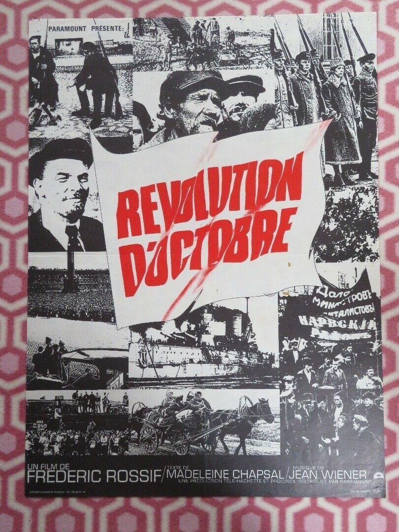 REVOLUTION D'OCTOBRE FRENCH (23" x 31.5) POSTER FREDERIC ROSSIF 1967 Movie posters