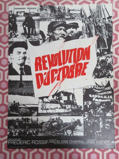 REVOLUTION D'OCTOBRE FRENCH (23" x 31.5) POSTER FREDERIC ROSSIF 1967 Movie posters