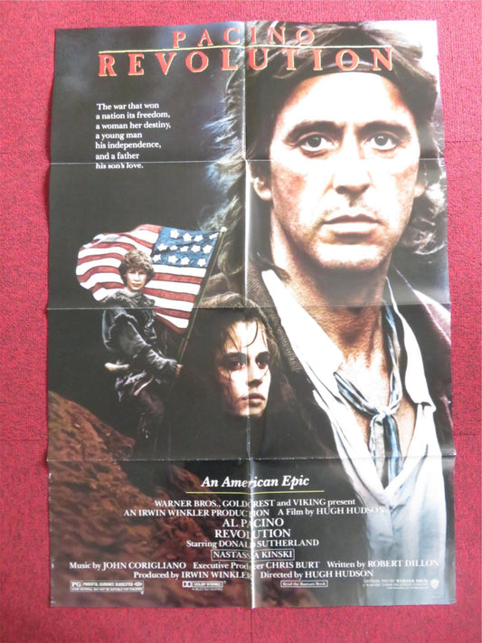 REVOLUTION FOLDED US ONE SHEET POSTER AL PACINO DONALD SUTHERLAND 1985 Rendezvous Cinema Movie posters