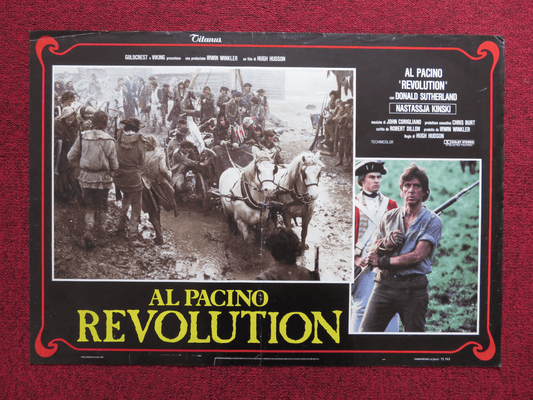 REVOLUTION ITALIAN FOTOBUSTA POSTER AL PACINO DONALD SUTHERLAND 1985 Rendezvous Cinema Movie posters