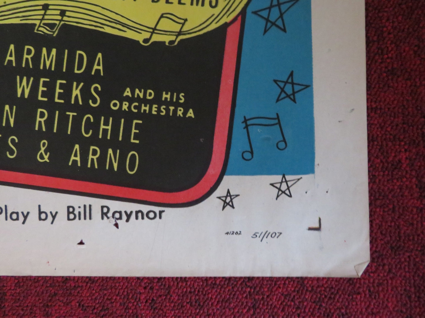 RHYTHM INN FOLDED US ONE SHEET POSTER JANE FRAZEE KIRBY GRANT 1951 Rendezvous Cinema Movie posters