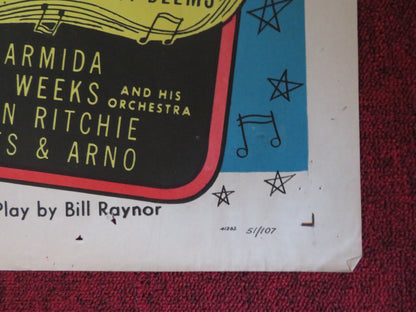 RHYTHM INN FOLDED US ONE SHEET POSTER JANE FRAZEE KIRBY GRANT 1951 Rendezvous Cinema Movie posters