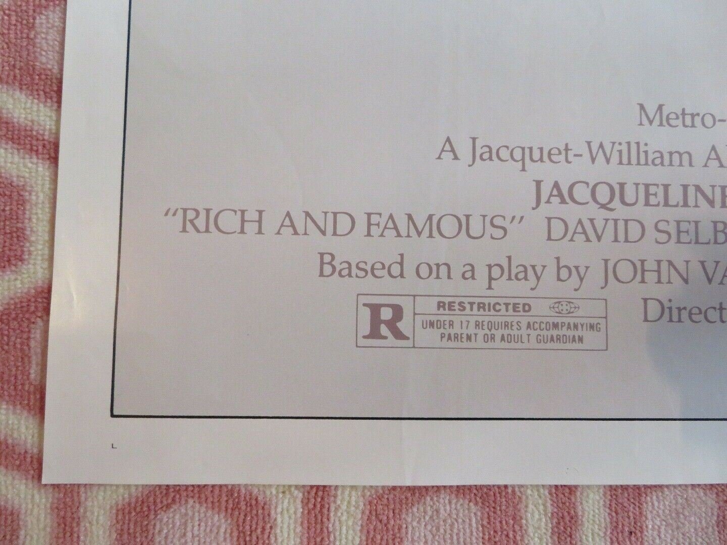 RICH AND FAMOUS US ONE SHEET POSTER JACQUELINE BISSET CANDICE BERGEN 1981 Movie posters