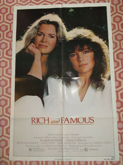 RICH AND FAMOUS US ONE SHEET POSTER JACQUELINE BISSET CANDICE BERGEN 1981 Movie posters