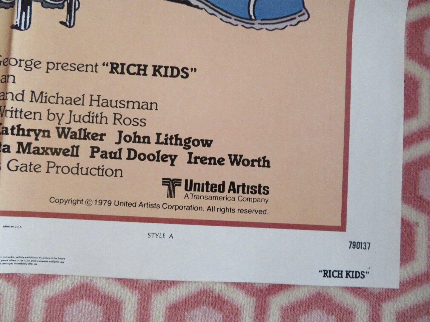 RICH KIDS STYLE A US ONE SHEET POSTER G JOHN LITHGOW TRINI ALVARADO 1979 Movie posters
