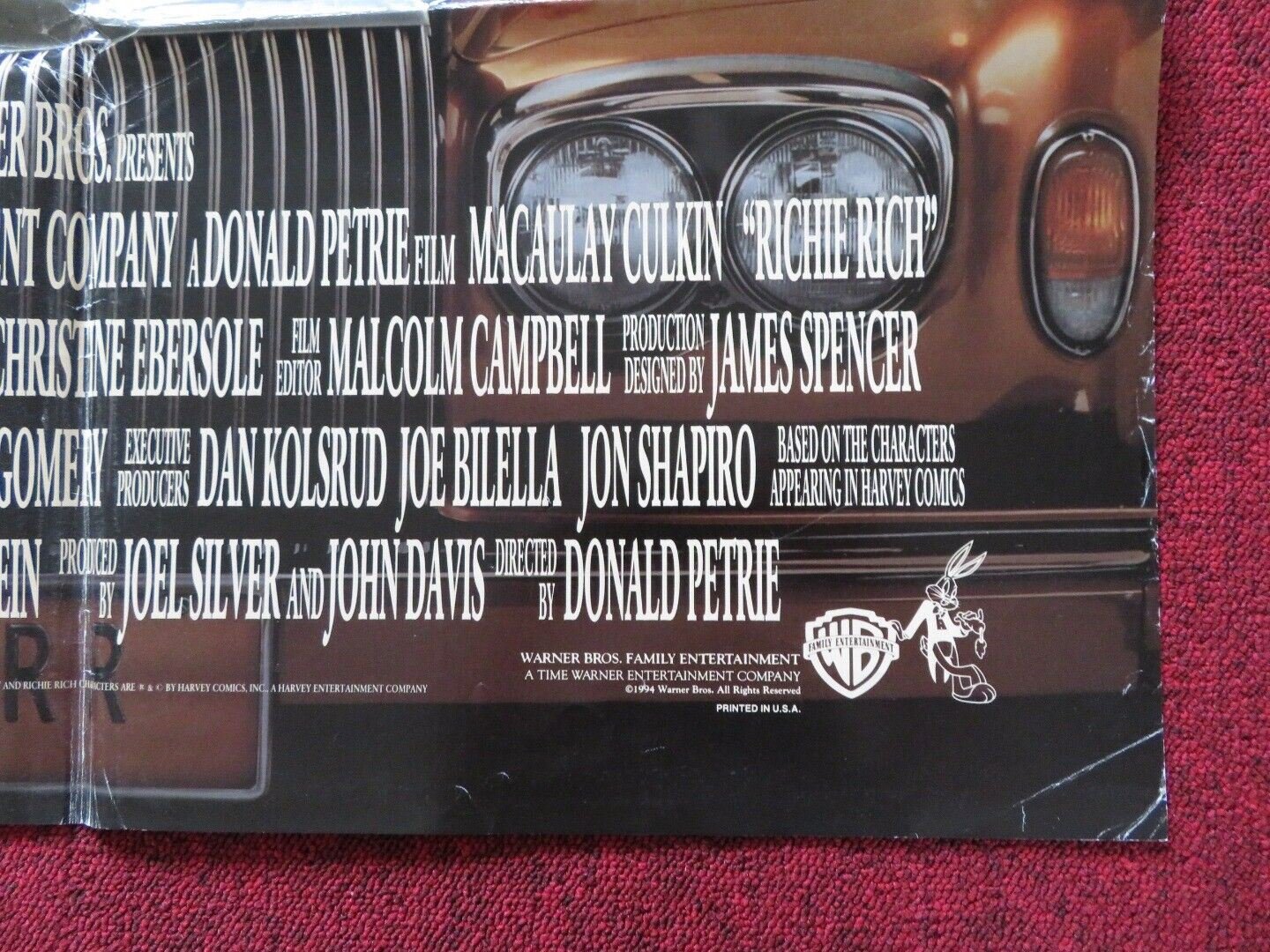 RICHIE RICH UK ONE SHEET POSTER MACAULAY CULKIN EDARD HERRMAN 1994 Movie posters