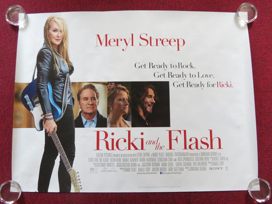 RICKI AND THE FLASH UK QUAD (30"x 40") ROLLED POSTER MERYL STREEP 2015 Rendezvous Cinema Movie posters