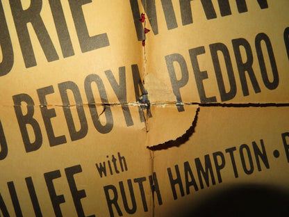 RICOCHET ROMANCE FOLDED US ONE SHEET POSTER MARJORIE MAIN CHILL WILLS 1954 Movie posters