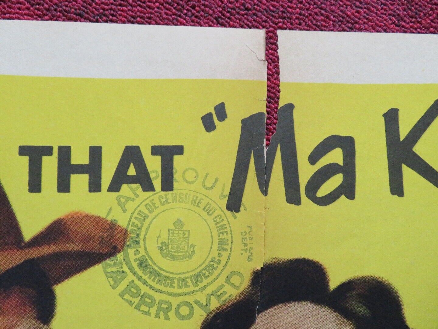 RICOCHET ROMANCE FOLDED US ONE SHEET POSTER MARJORIE MAIN CHILL WILLS 1954 Movie posters