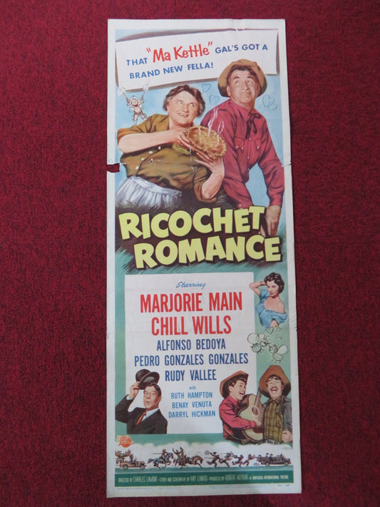 RICOCHET ROMANCE US INSERT (14"x 36") POSTER MARJORIE MAIN CHILL WILLS 1954 Rendezvous Cinema Movie posters