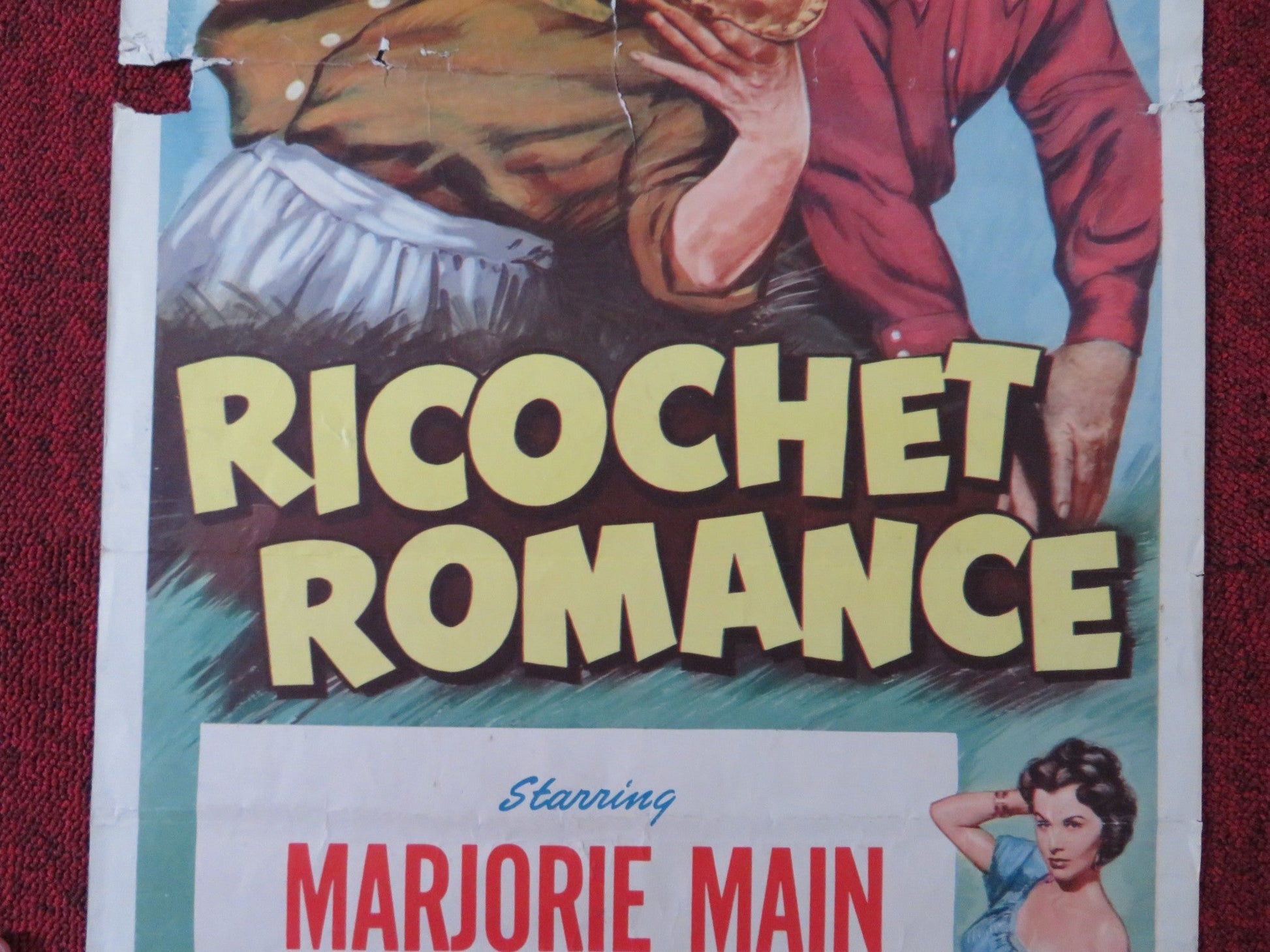 RICOCHET ROMANCE US INSERT (14"x 36") POSTER MARJORIE MAIN CHILL WILLS 1954 Rendezvous Cinema Movie posters