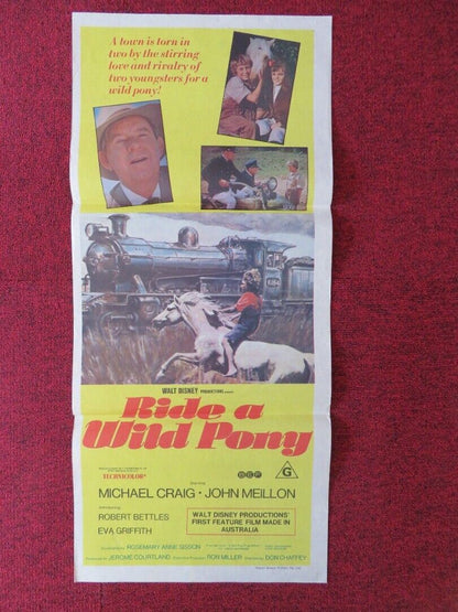RIDE A WILD PONY FOLDED AUSTRALIAN DAYBILL POSTER MICHAEL CRAIG 1975 Movie posters