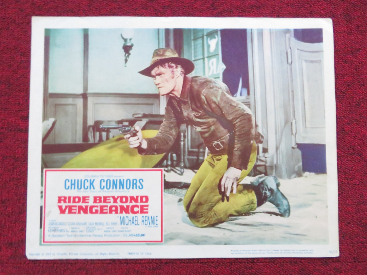 RIDE BEYOND VENGEANCE US LOBBY CARD FULL SET CHUCK CONNORS MICHAEL RENNIE 1966 Rendezvous Cinema Movie posters