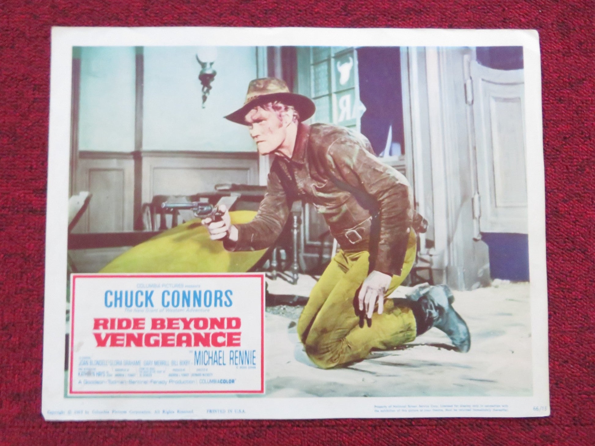RIDE BEYOND VENGEANCE US LOBBY CARD FULL SET CHUCK CONNORS MICHAEL RENNIE 1966 Rendezvous Cinema Movie posters
