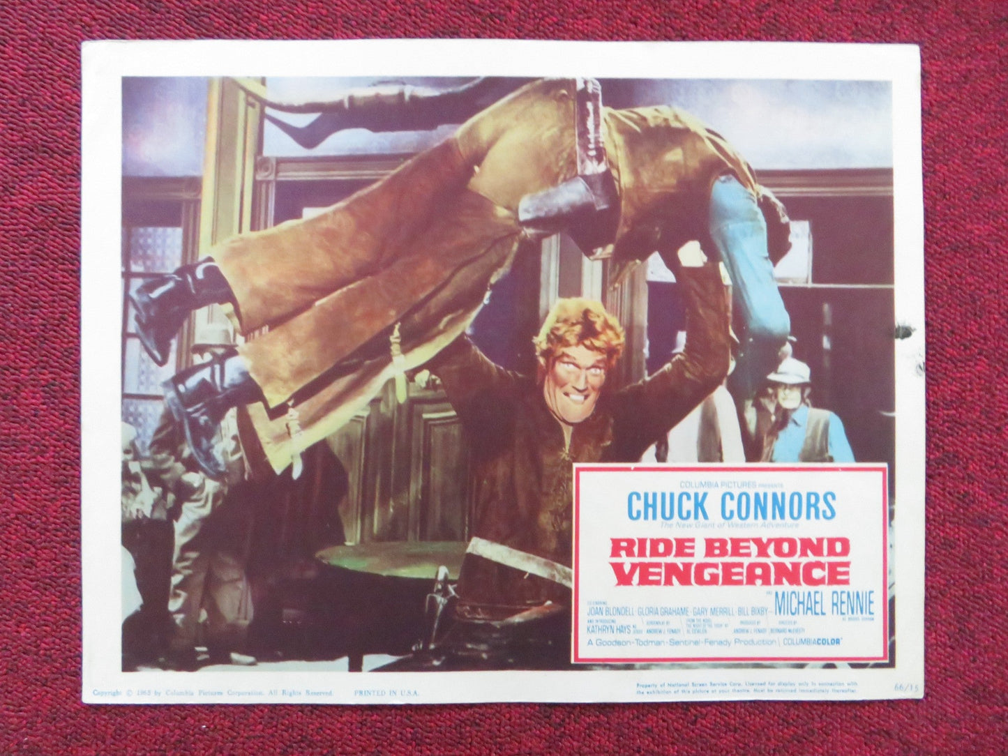 RIDE BEYOND VENGEANCE US LOBBY CARD FULL SET CHUCK CONNORS MICHAEL RENNIE 1966 Rendezvous Cinema Movie posters