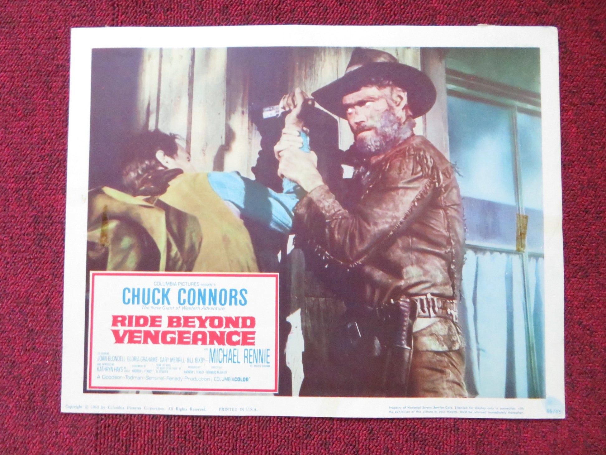RIDE BEYOND VENGEANCE US LOBBY CARD FULL SET CHUCK CONNORS MICHAEL RENNIE 1966 Rendezvous Cinema Movie posters