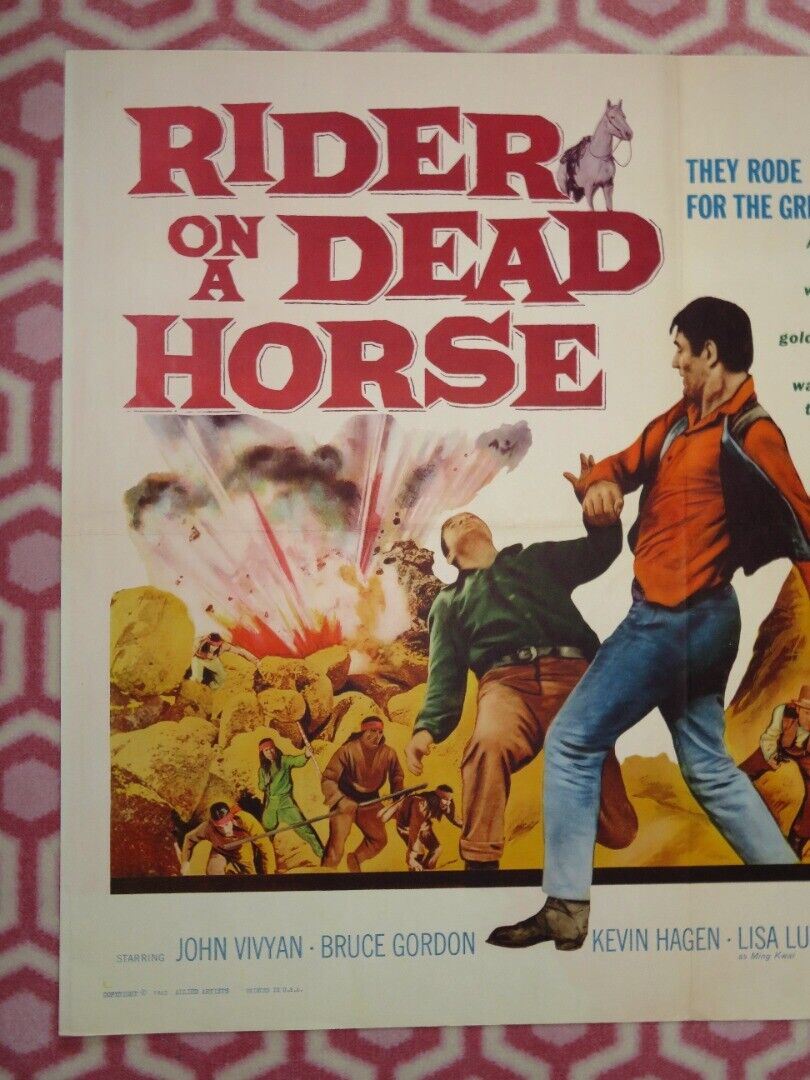RIDER ON A DEAD HORSE US HALF SHEET (22"x 28") POSTER JOHN VIVYAN 1962 Movie posters
