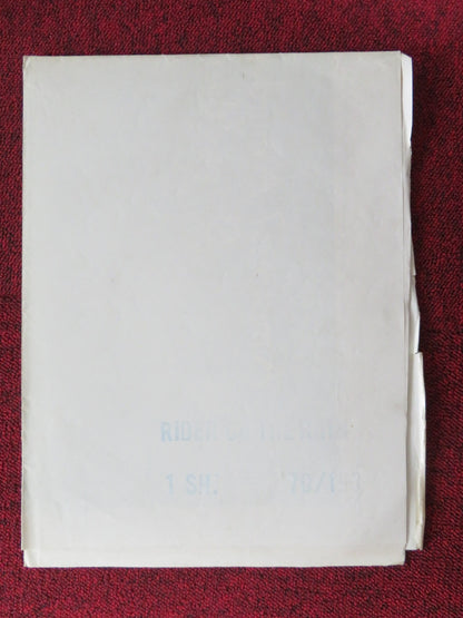 RIDER ON THE RAIN - B FOLDED US ONE SHEET POSTER CHARLES BRONSON M. JOBERT 1970 Rendezvous Cinema Movie posters