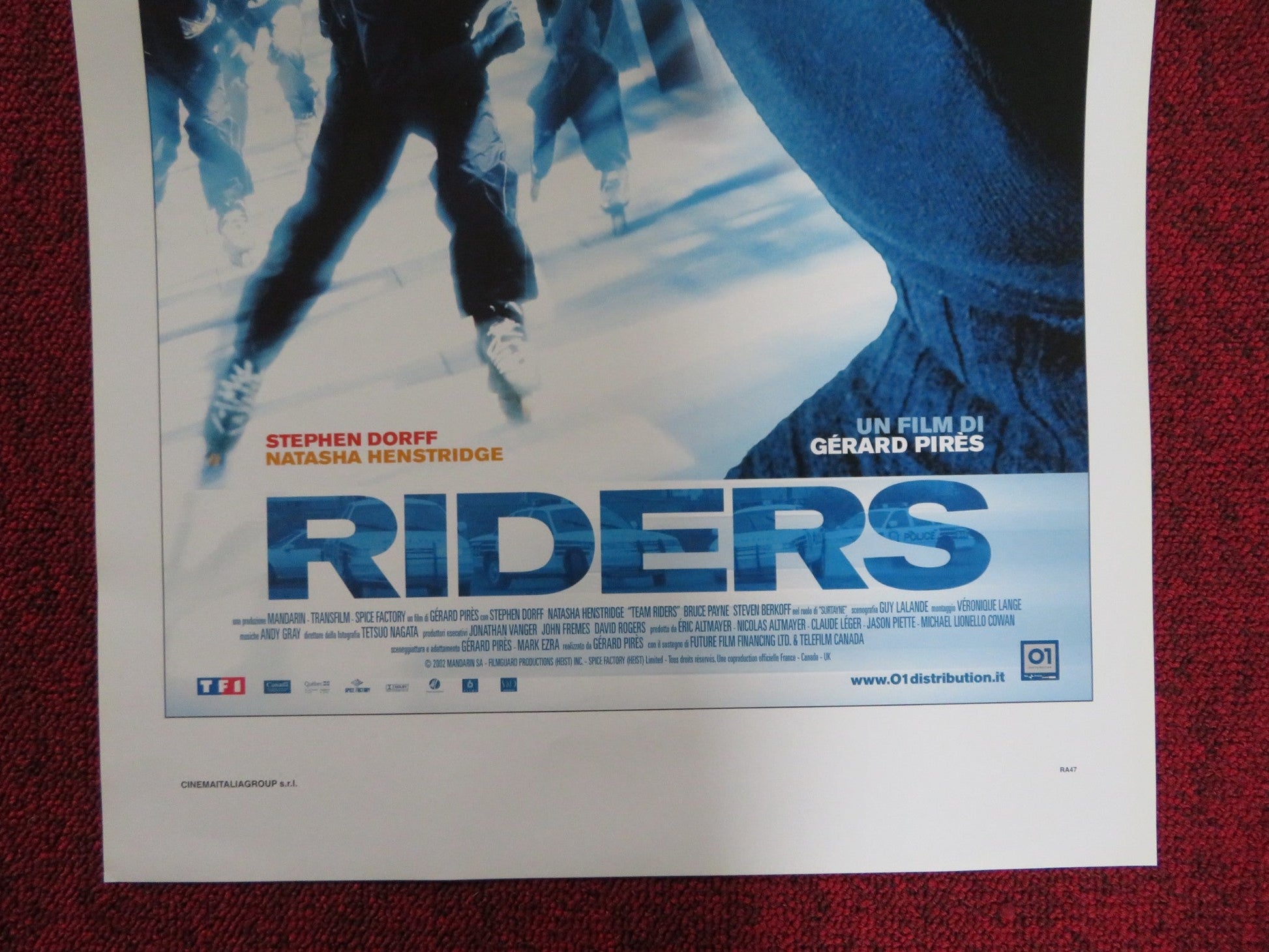 RIDERS / STEAL ITALIAN LOCANDINA POSTER STEPHEN DORFF NATASHA HENSTRIDGE 2002 Rendezvous Cinema Movie posters