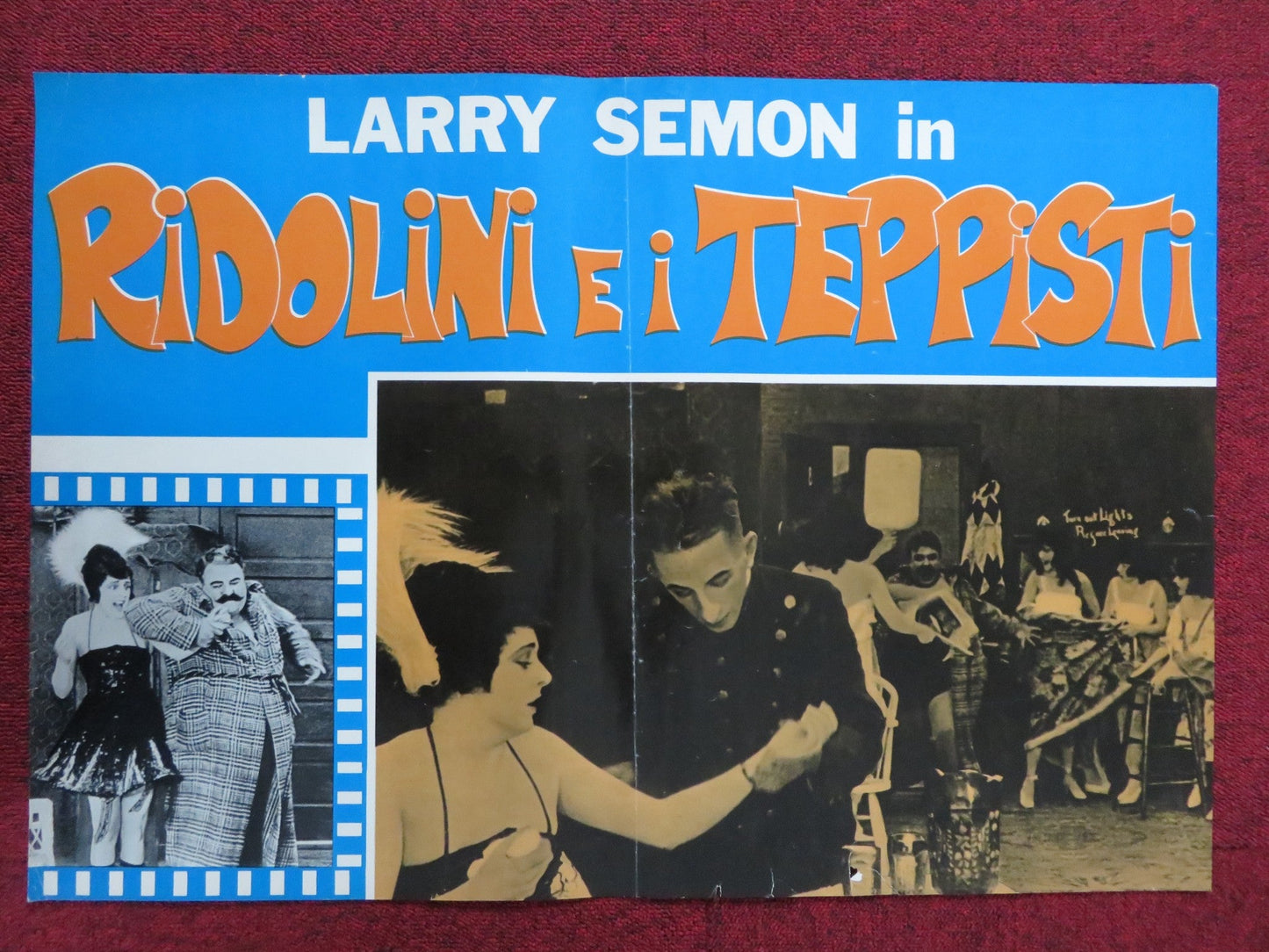 RIDOLINI E I TEPPISTI - A ITALIAN FOTOBUSTA POSTER LARRY SEMON MADGE KIRBY Rendezvous Cinema Movie posters