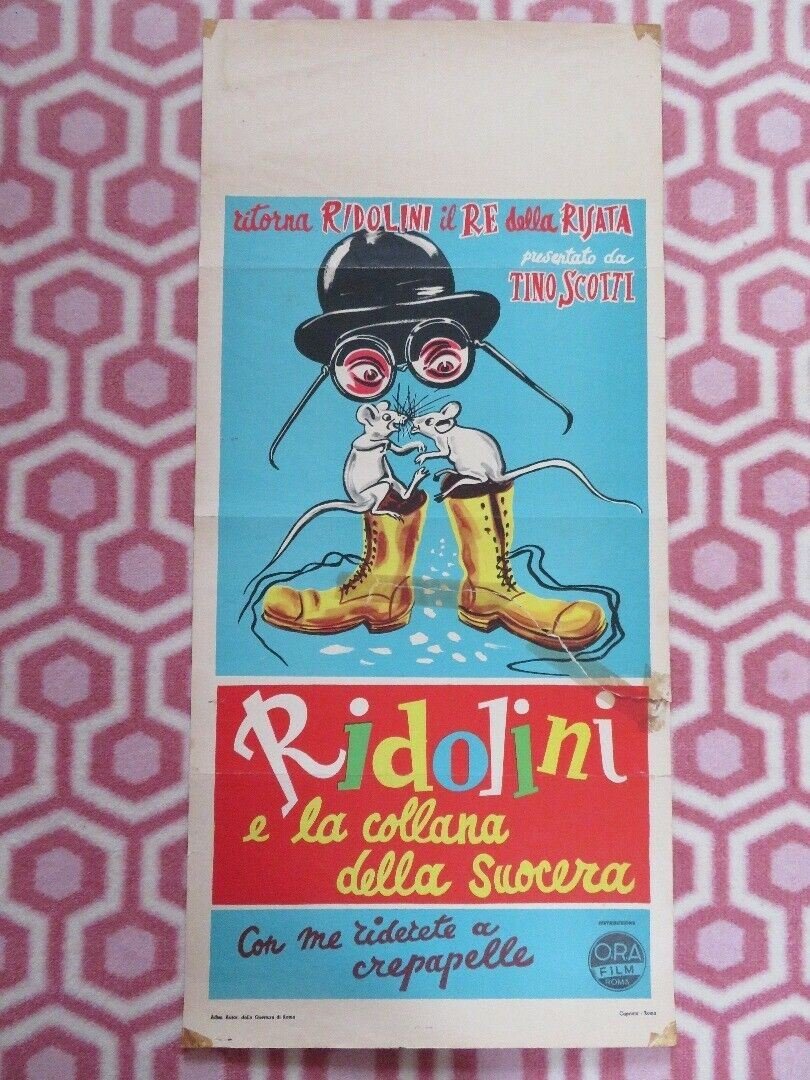 RIDOLINI E LA COLLANA DELLA SUOCERA ITALIAN LOCANDINA (28" x 13") POSTER 1952 Movie posters