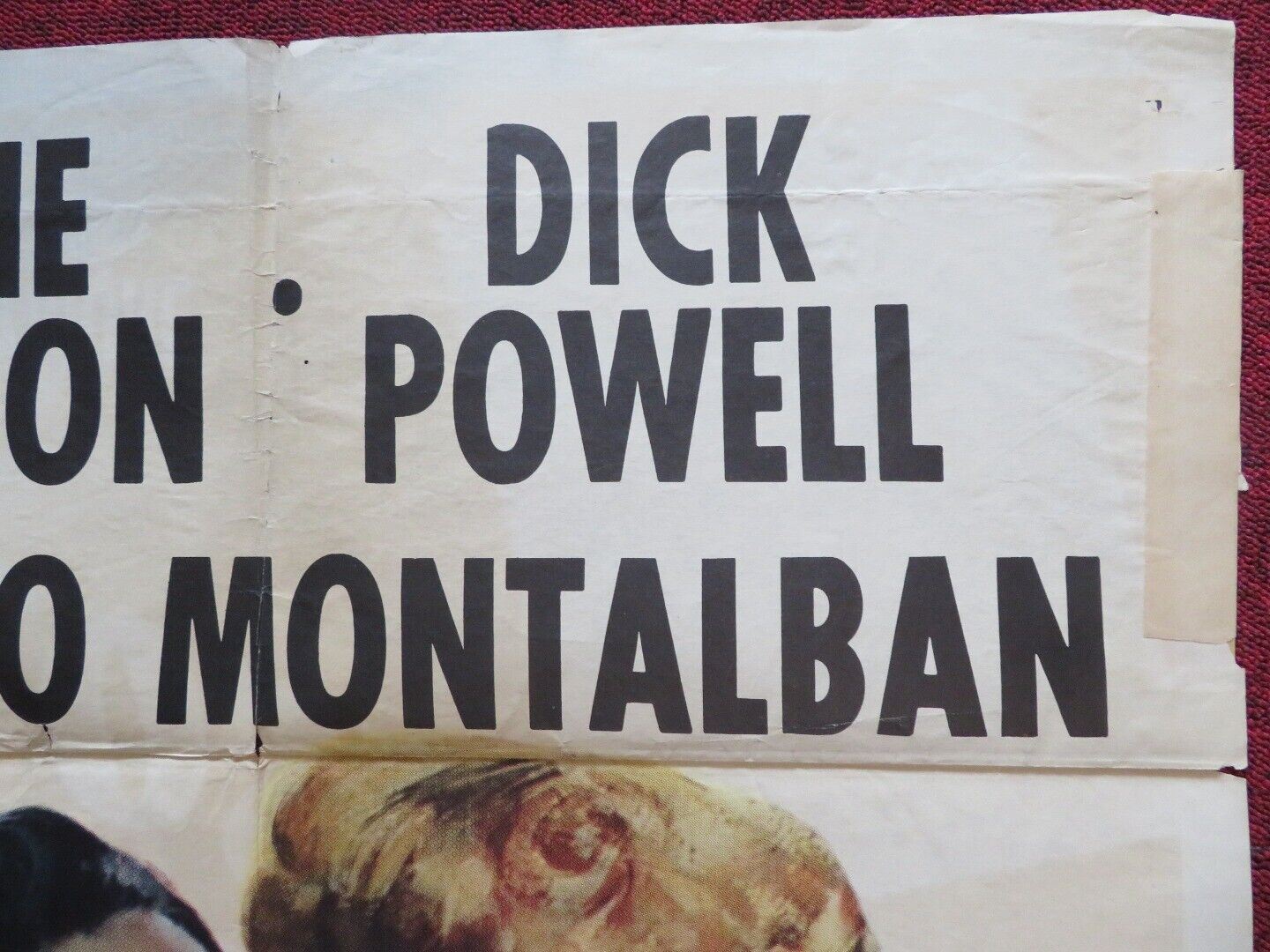 RIGHT CROSS FOLDED US ONE SHEET POSTER JUNE ALLYSON DICK POWELL 1950 Movie posters