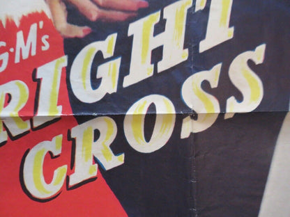 RIGHT CROSS FOLDED US ONE SHEET POSTER JUNE ALLYSON DICK POWELL 1950 Movie posters