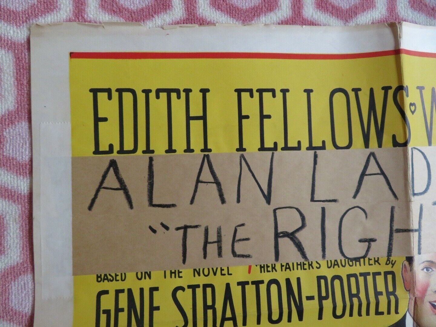 RIGHT MAN / Her First Romance US ONE SHEET POSTER ALAN LADD 1940 Movie posters