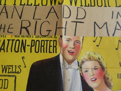 RIGHT MAN / Her First Romance US ONE SHEET POSTER ALAN LADD 1940 Movie posters