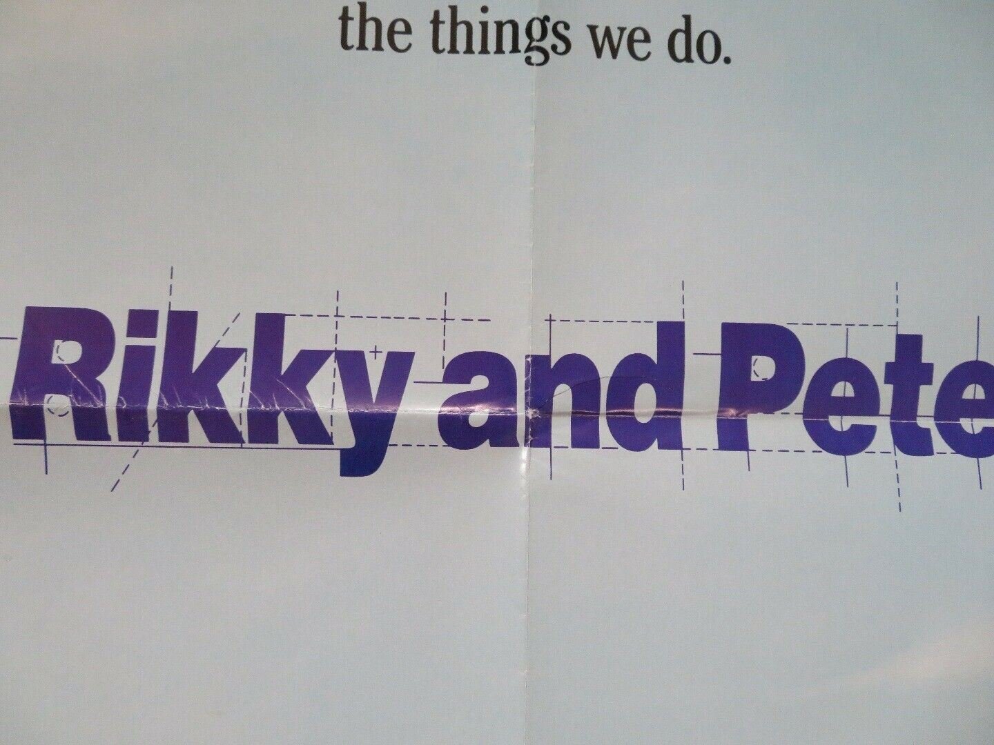 RIKKY AND PETE US ONE SHEET POSTER STEPHEN KEARENY 1988 Movie posters