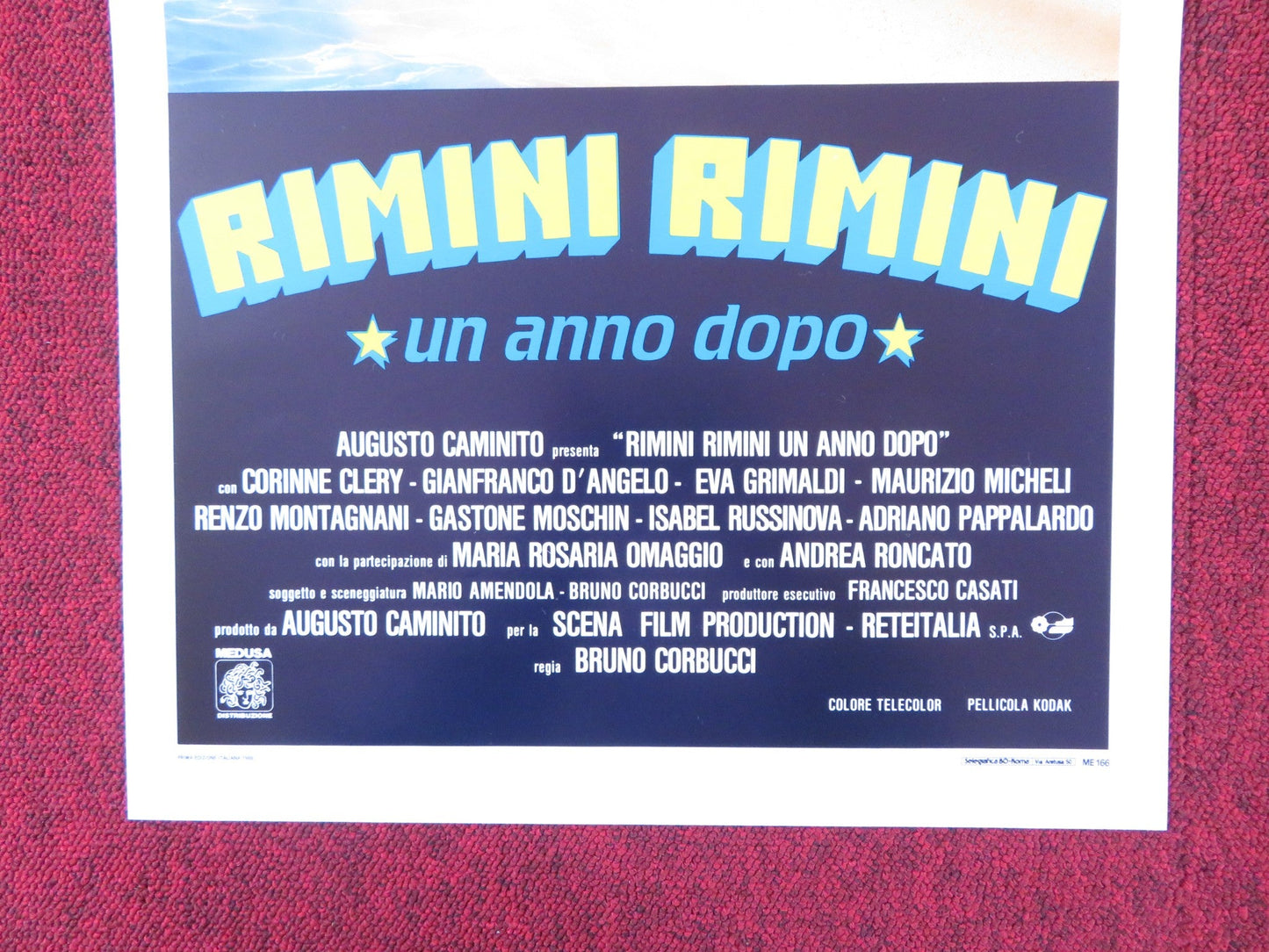 RIMINI RIMINI ITALIAN LOCANDINA POSTER PAOLO VILLAGGIO SERENA GRANDI 1987 Rendezvous Cinema Movie posters