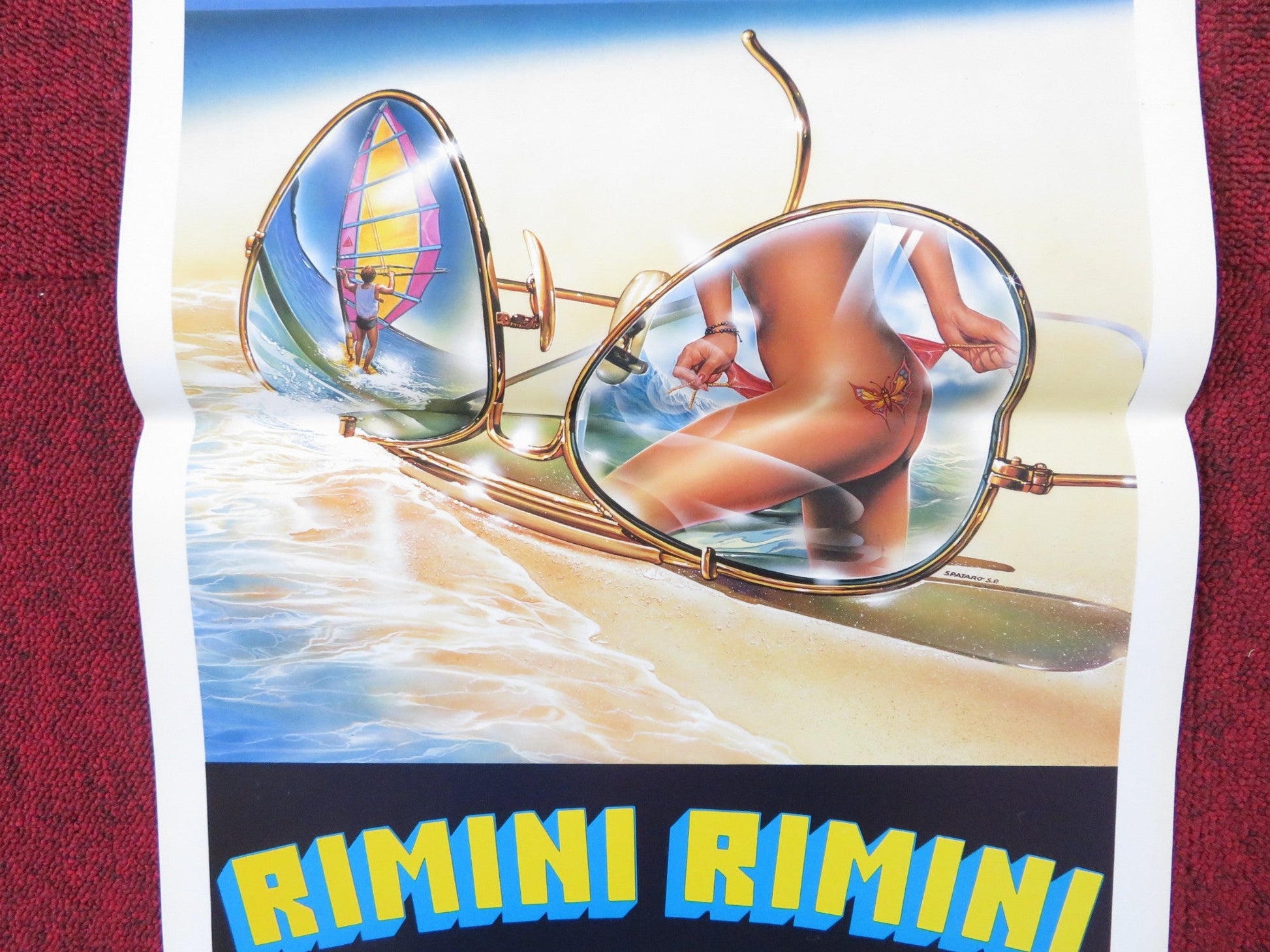 RIMINI RIMINI ITALIAN LOCANDINA POSTER PAOLO VILLAGGIO SERENA GRANDI 1987 Rendezvous Cinema Movie posters
