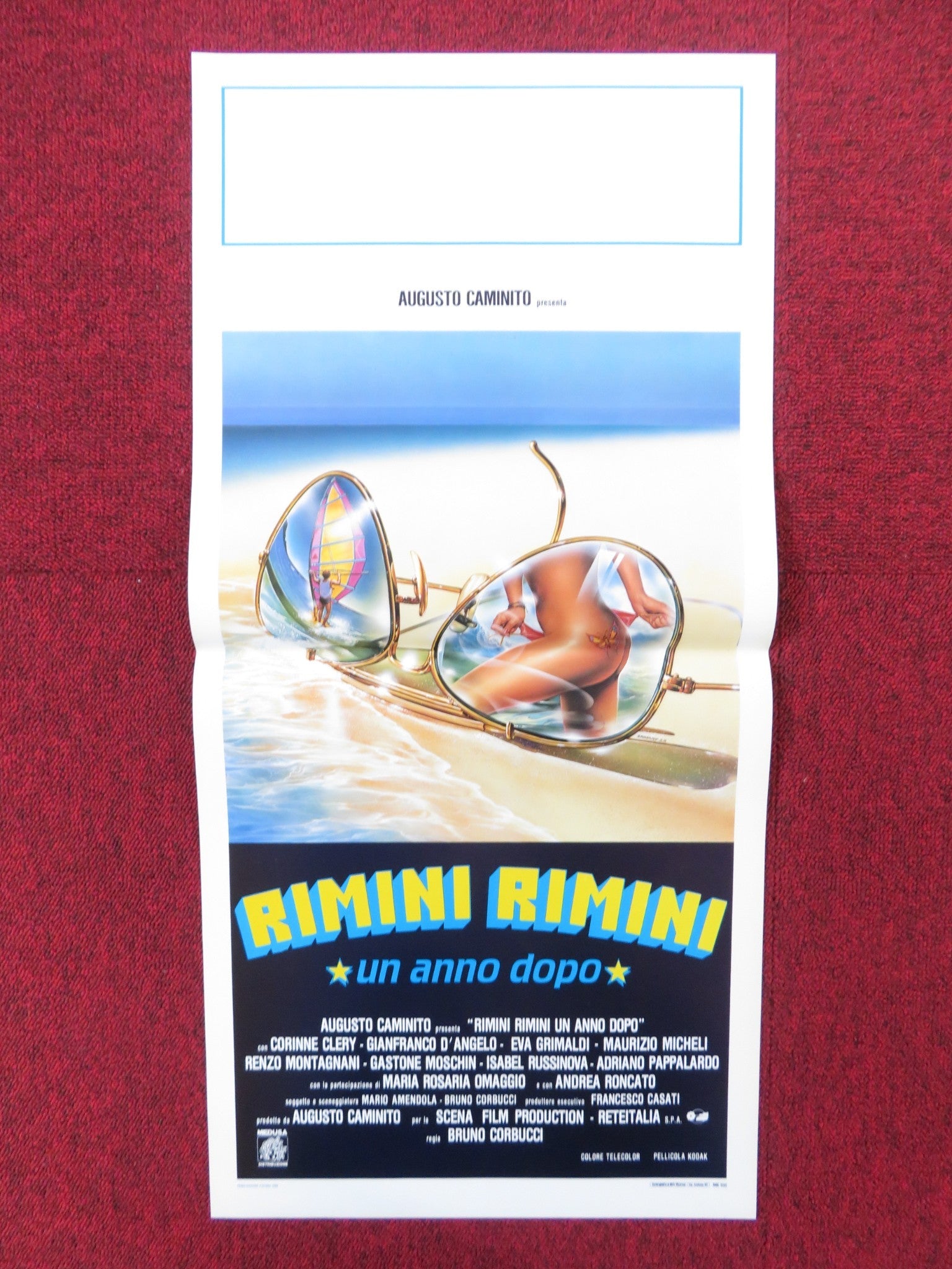 RIMINI RIMINI ITALIAN LOCANDINA POSTER PAOLO VILLAGGIO SERENA GRANDI 1987 Rendezvous Cinema Movie posters