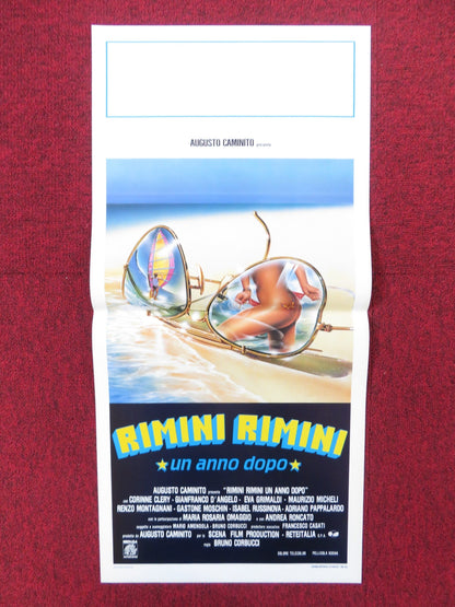 RIMINI RIMINI ITALIAN LOCANDINA POSTER PAOLO VILLAGGIO SERENA GRANDI 1987 Rendezvous Cinema Movie posters