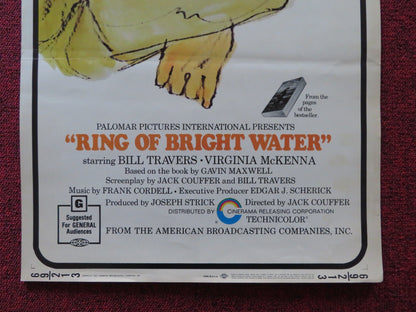RING OF BRIGHT WATER US INSERT (14"x 36") POSTER BILL TRAVERS V. MCKENNA 1969 Rendezvous Cinema Movie posters