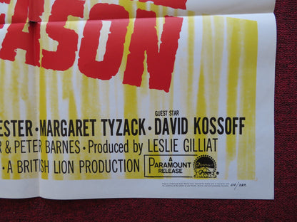 RING OF TREASON FOLDED US ONE SHEET POSTER BERNARD LEE 1964 Rendezvous Cinema Movie posters