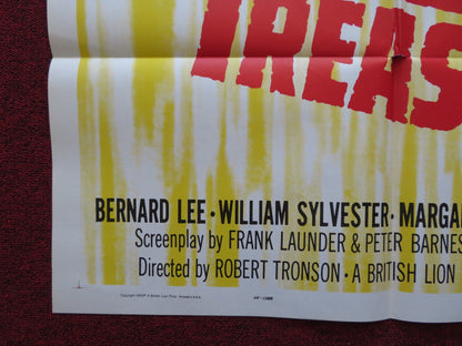 RING OF TREASON FOLDED US ONE SHEET POSTER BERNARD LEE 1964 Rendezvous Cinema Movie posters