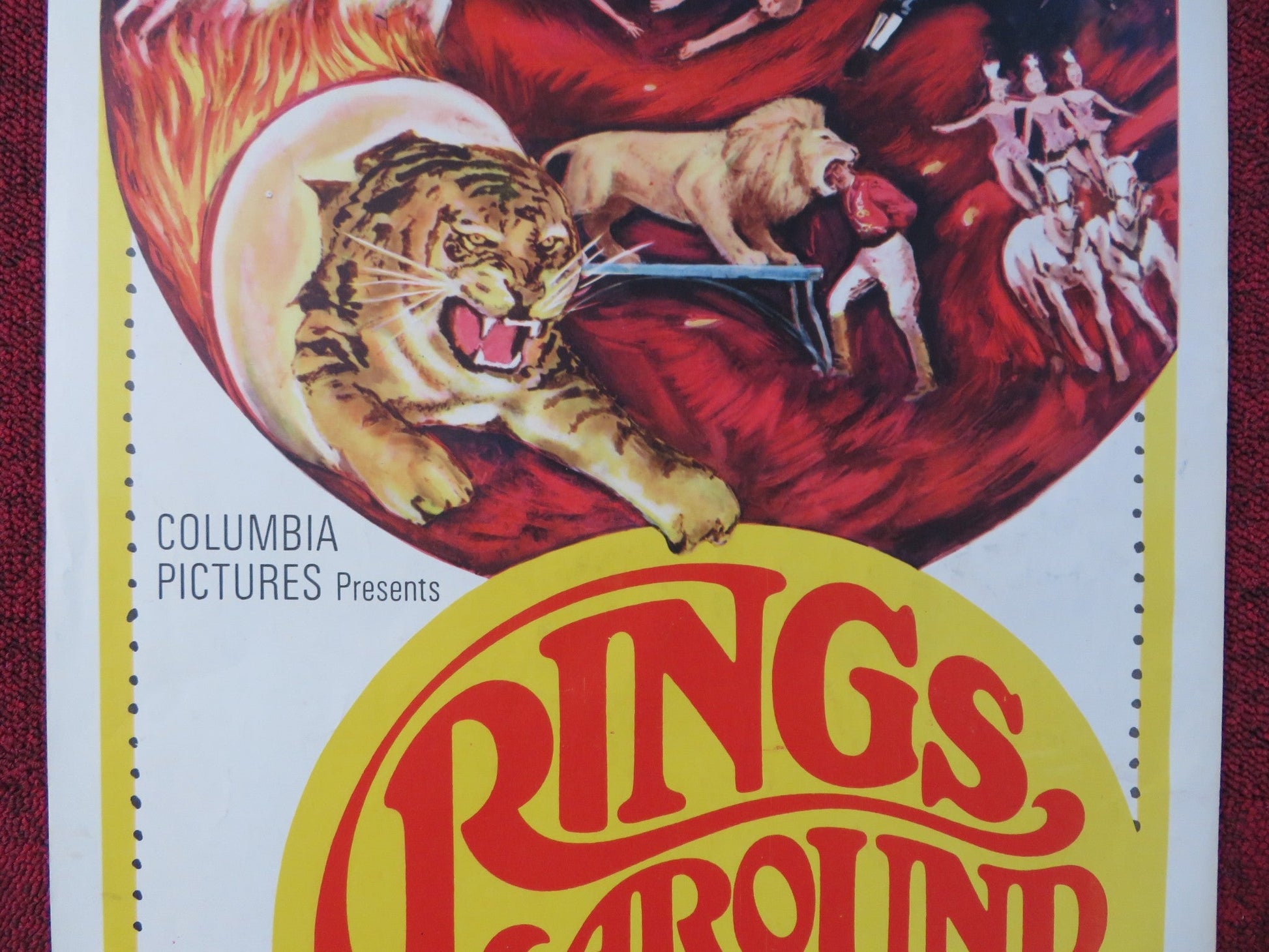 RINGS AROUND THE WORLD US INSERT (14"x 36") POSTER DON AMECHE RUDY CARDENAS 1966 Rendezvous Cinema Movie posters