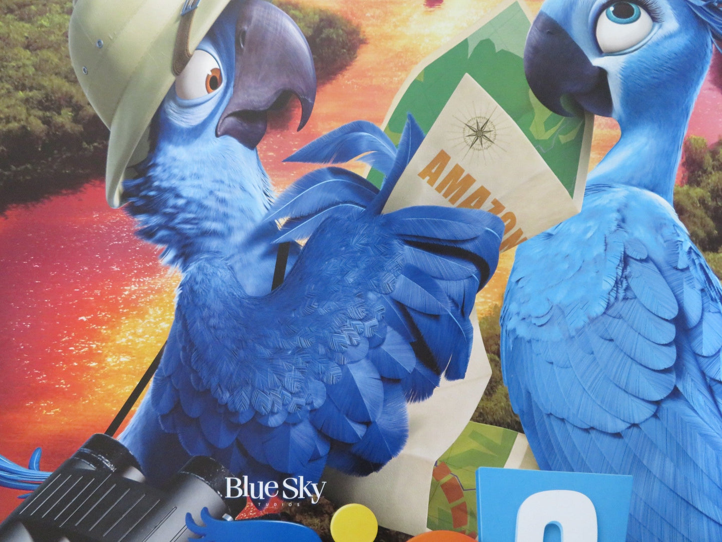 RIO 2 - A UK QUAD (30"x 40") ROLLED POSTER JAKE T. AUSTIN CARLINHOS BROWN 2014 Rendezvous Cinema Movie posters