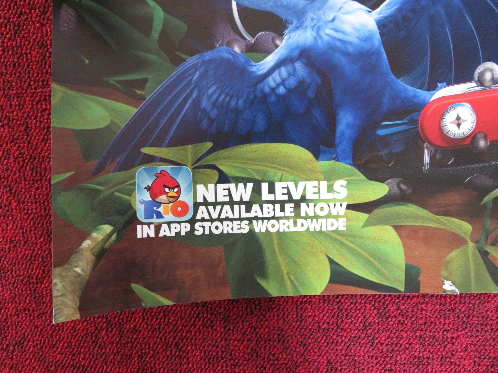 RIO 2 - B UK QUAD (30"x 40") ROLLED POSTER JAKE T. AUSTIN CARLINHOS BROWN 2014 Rendezvous Cinema Movie posters