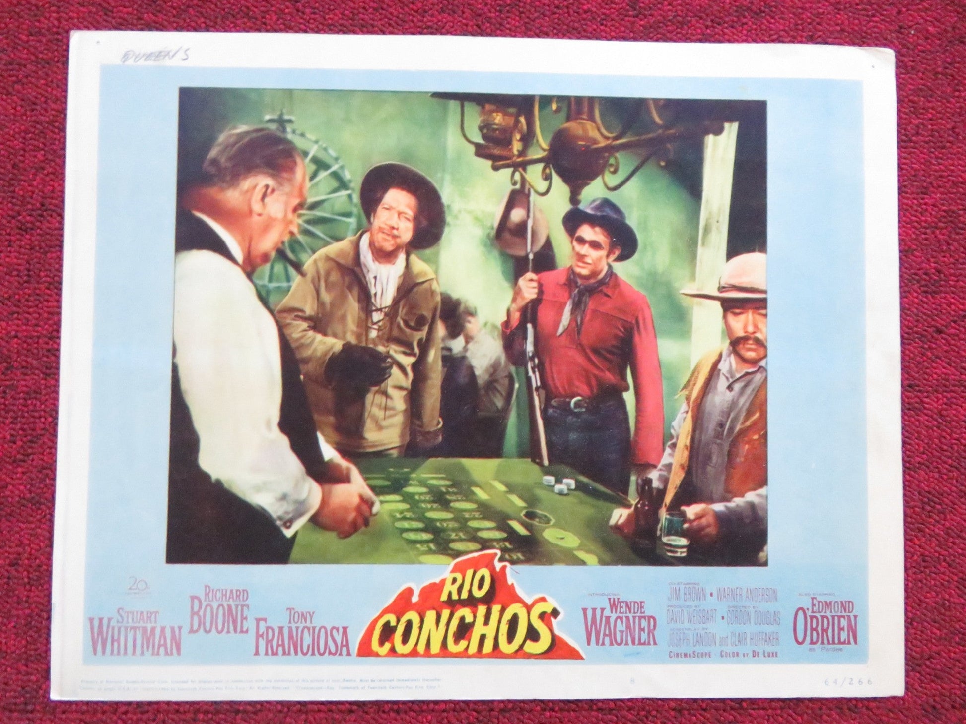 RIO CONCHOS US LOBBY CARD FULL SET RICHARD BOONE STUART WHITMAN 1964 Rendezvous Cinema Movie posters